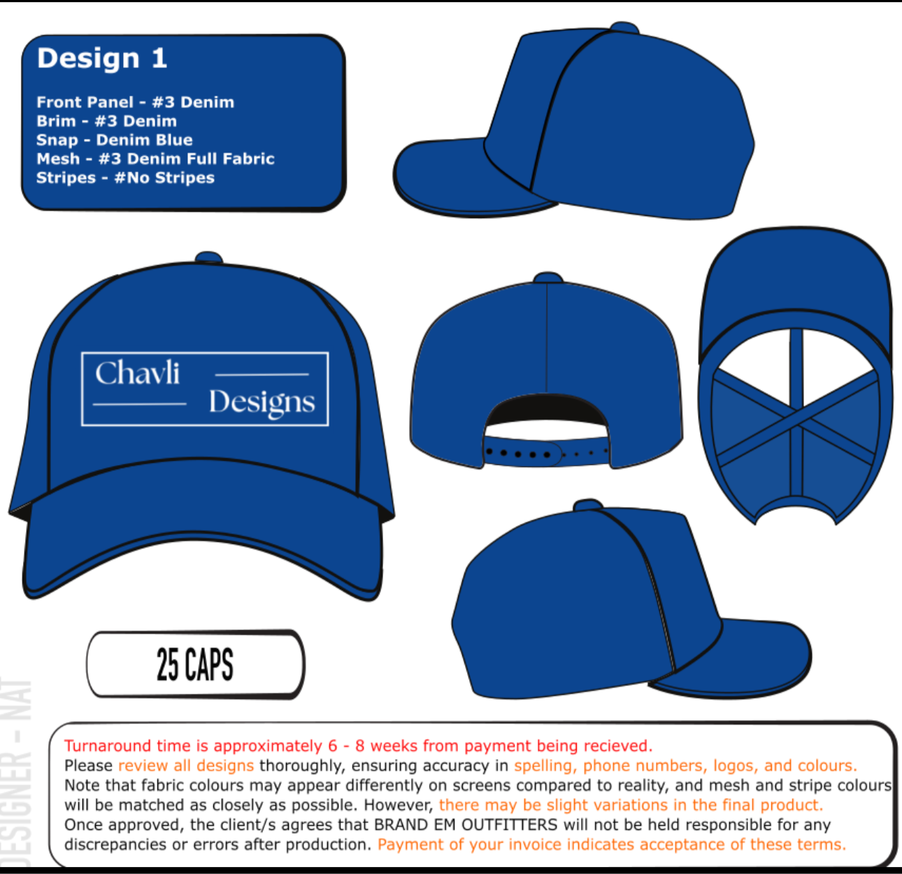 Pre-order: Denim Cap