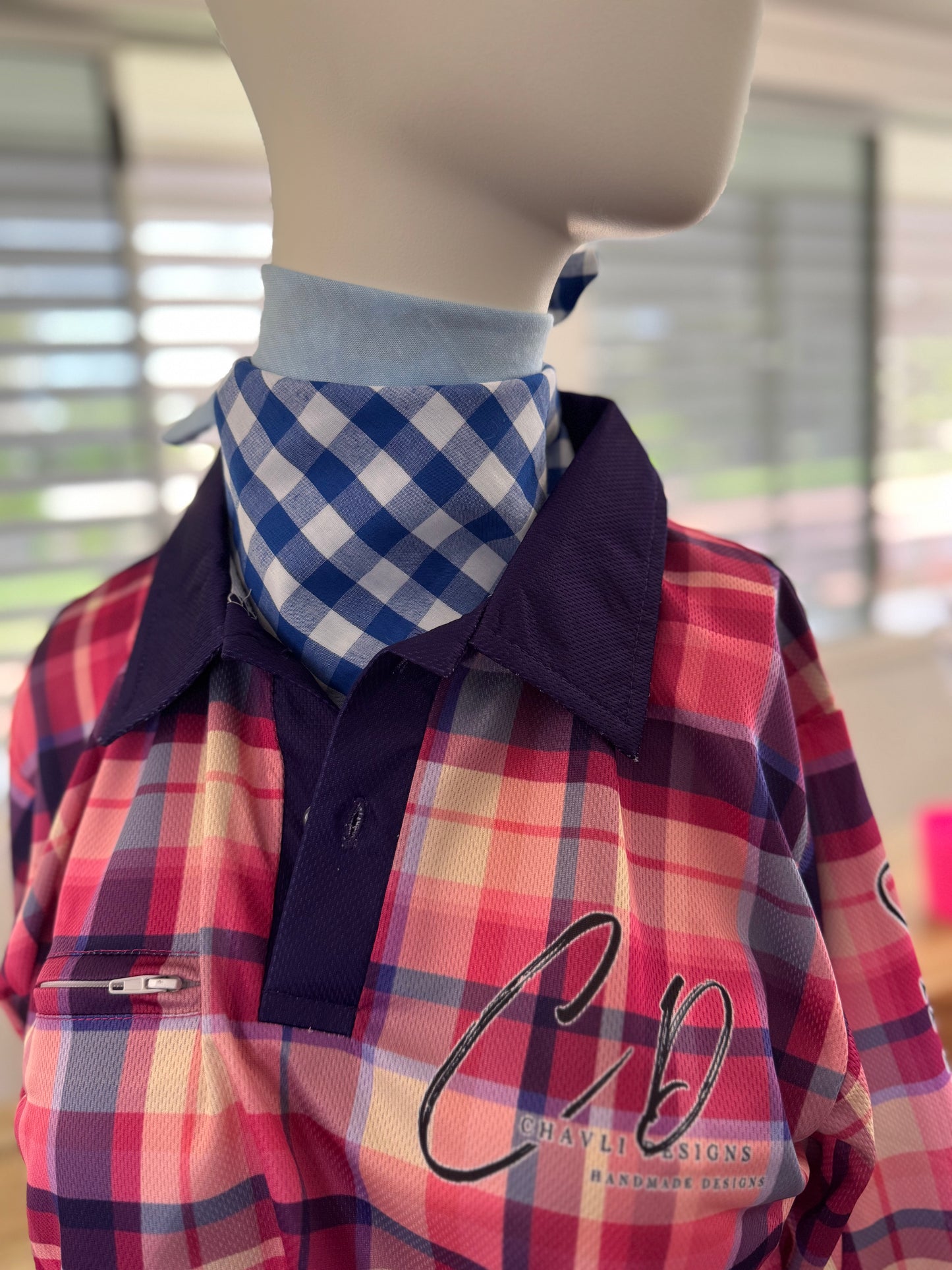 Double Sided Neck Scarves : Blue Lagoon & Baby Blue