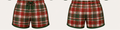 Christmas Plaid Footy Shorts-PREORDER