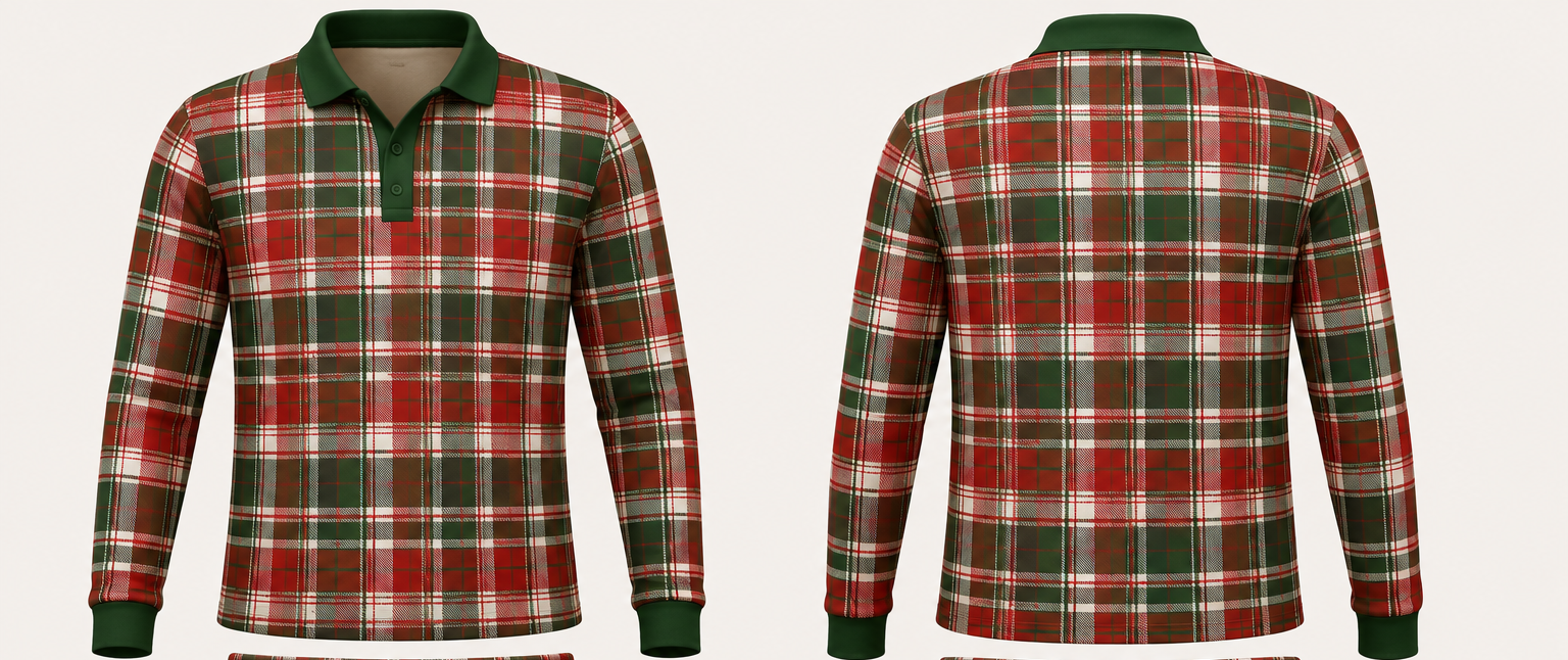 Christmas Plaid Fishing Shirt-PREORDER