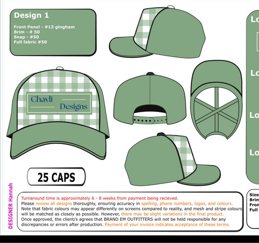 Pre-order: Green Gingham Cap