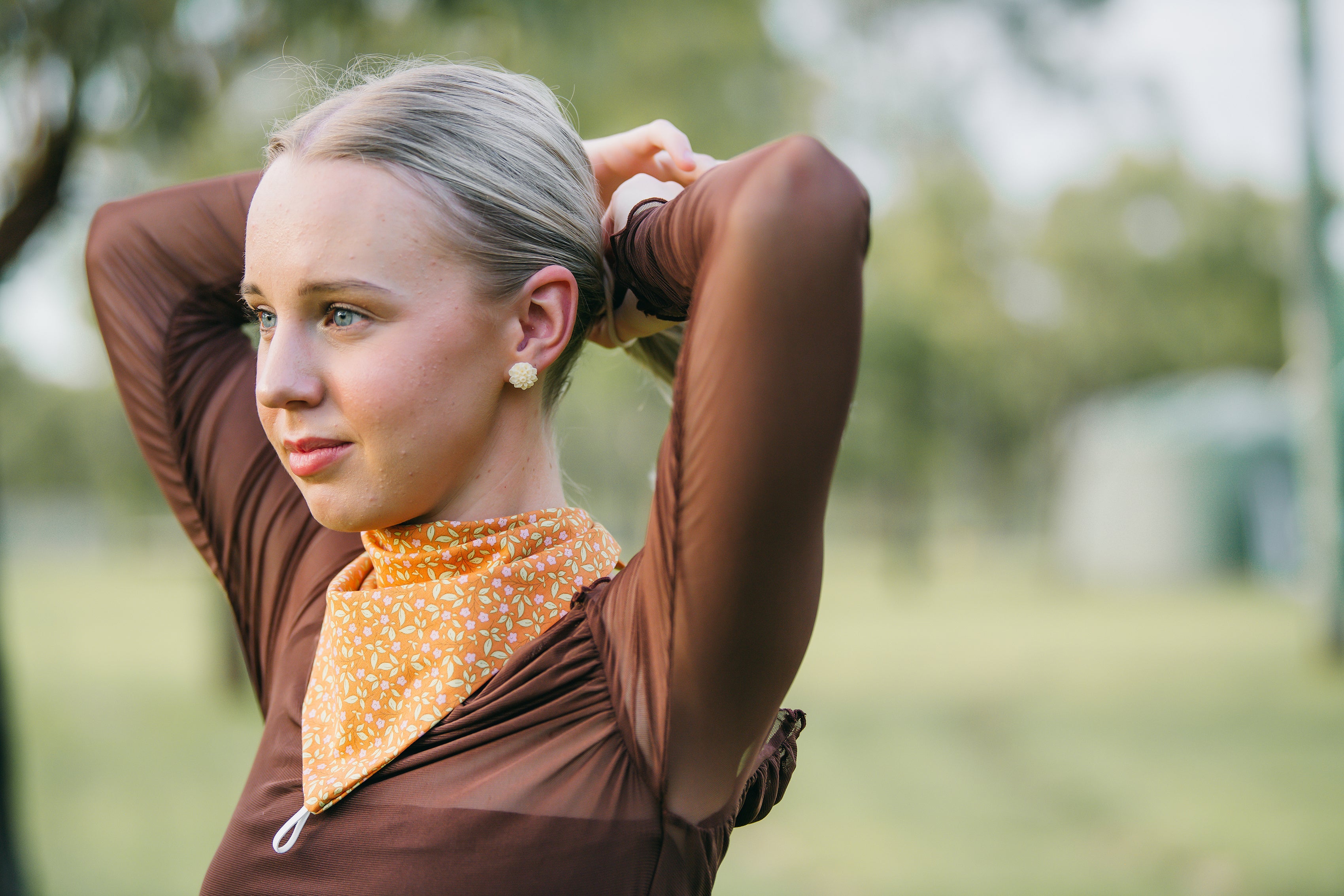 Golden Hour Bloom Neck Scarves – Chavli Designs