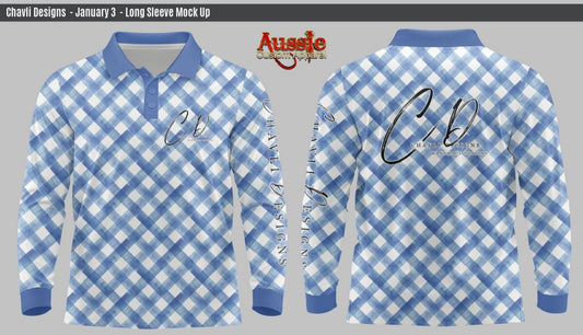 Pre-order: Criss Cross Blue Gingham Fishing Shirts