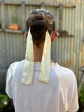Cream Satin Neck Tie
