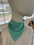 Bright Green Check Neck Scarves