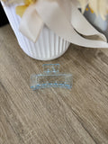 Clear Blue Claw-Clip