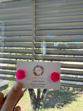 Large Pink Flower Earring
