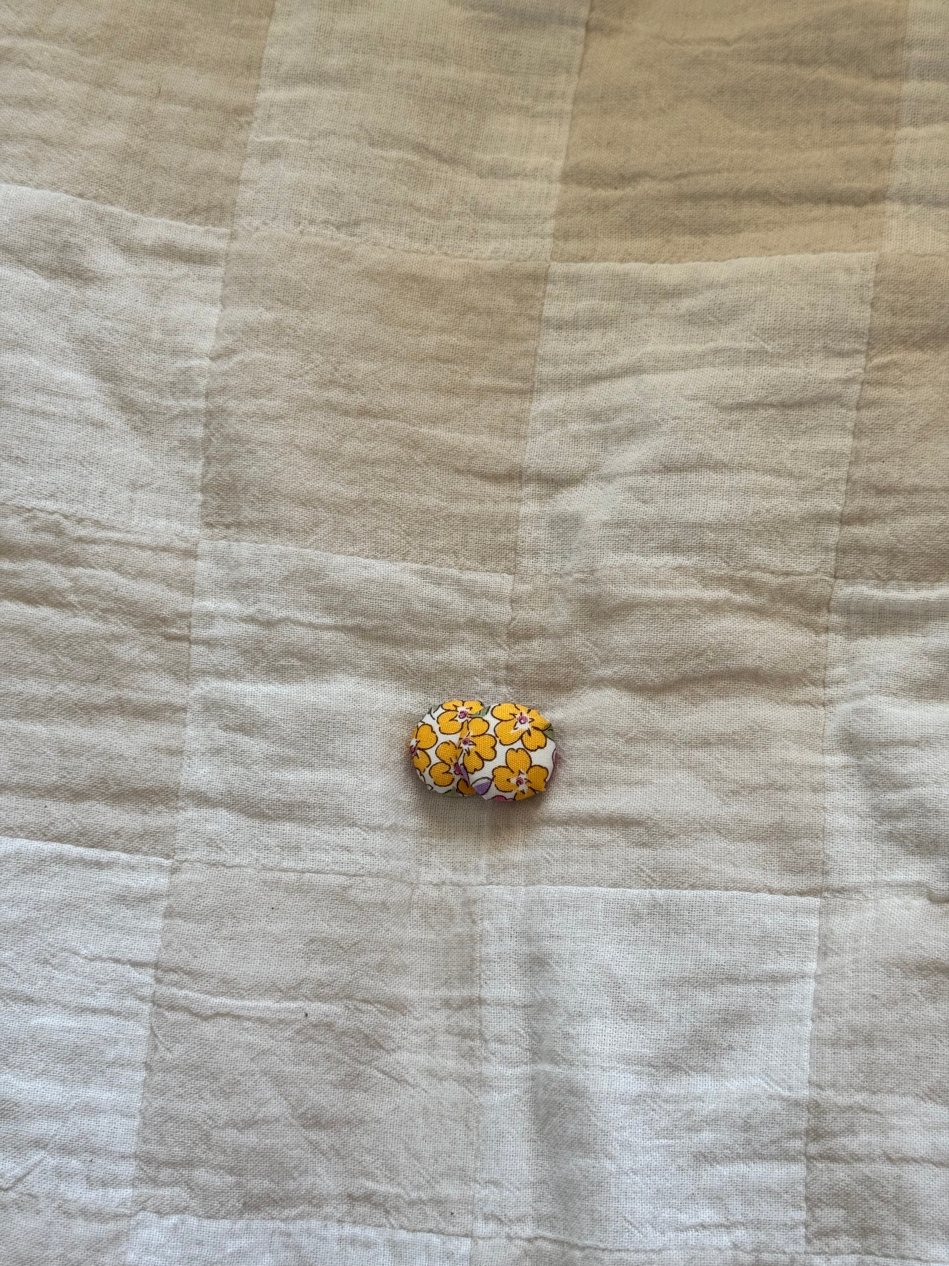 Floss Floral Button Earring