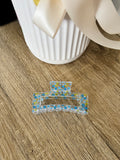 Blue Flower Claw-Clip