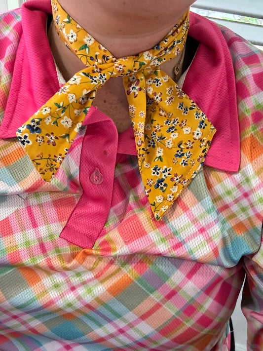 Floral Mustard Neck Tie