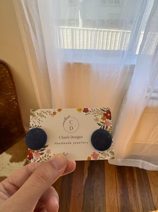 Denim Earrings