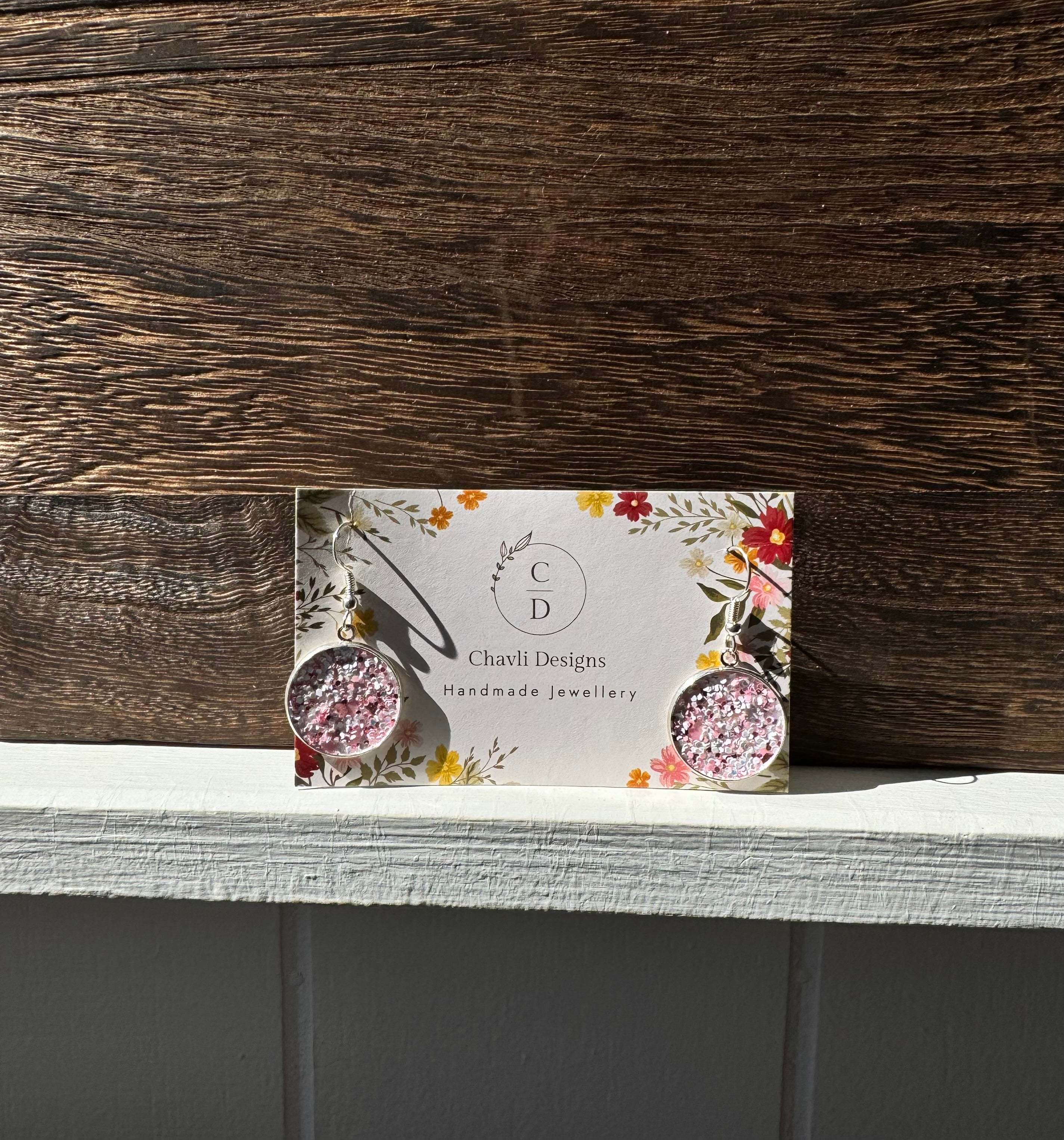 Pink Dangle Earrings