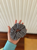 Black & White Checkered Scrunchie
