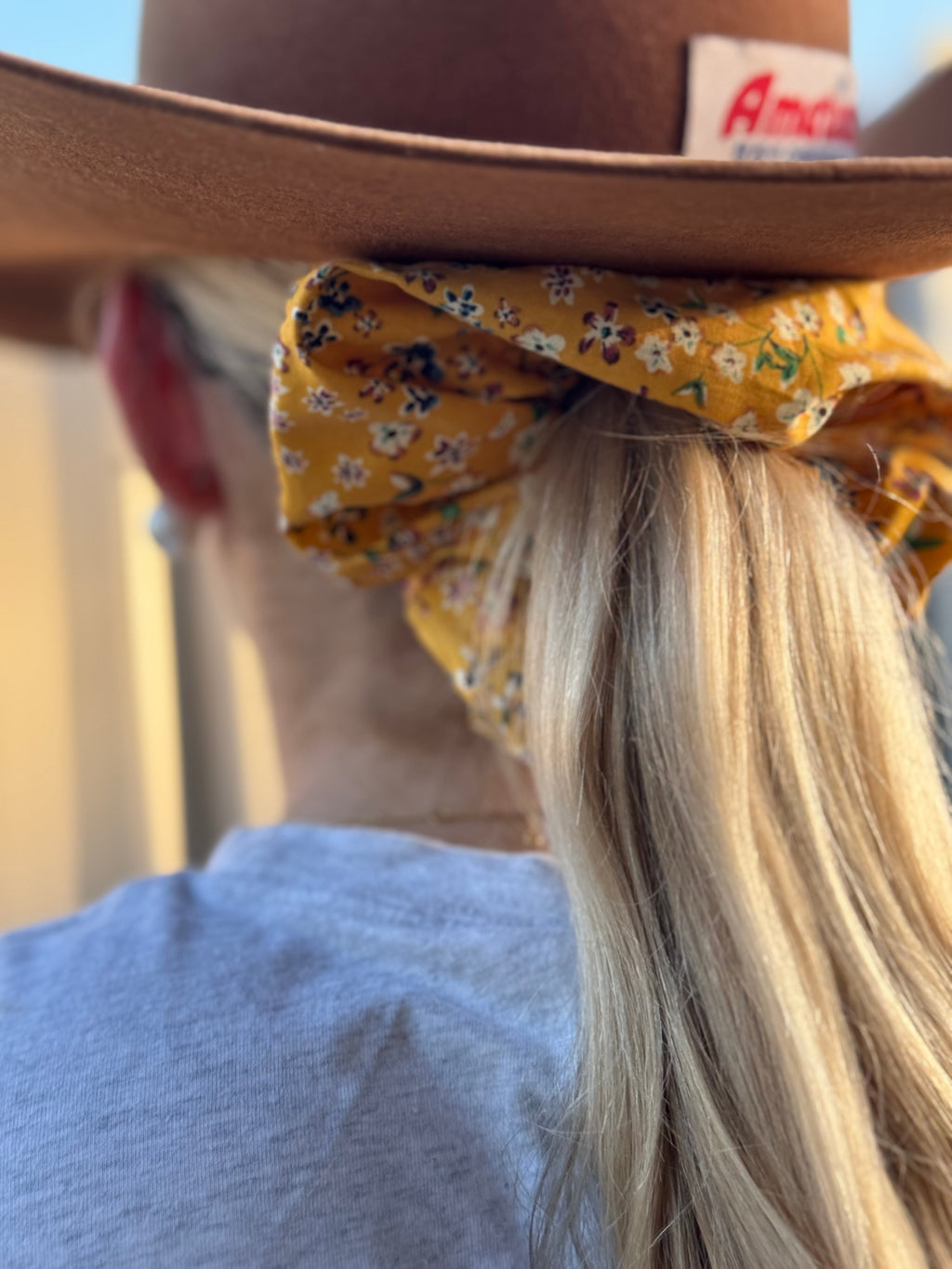 Floral Mustard Scrunchie