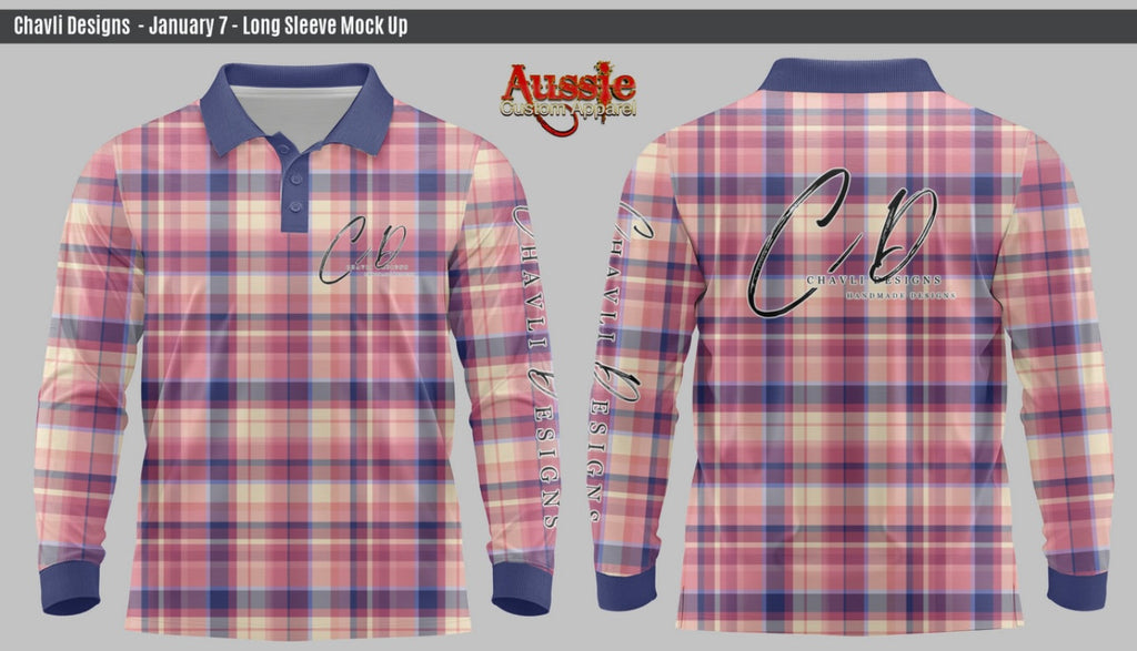 Fishing Shirts : Purple & Orange Check