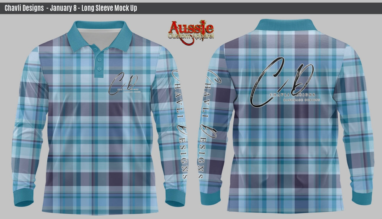 Fishing Shirts : Blue Plaid