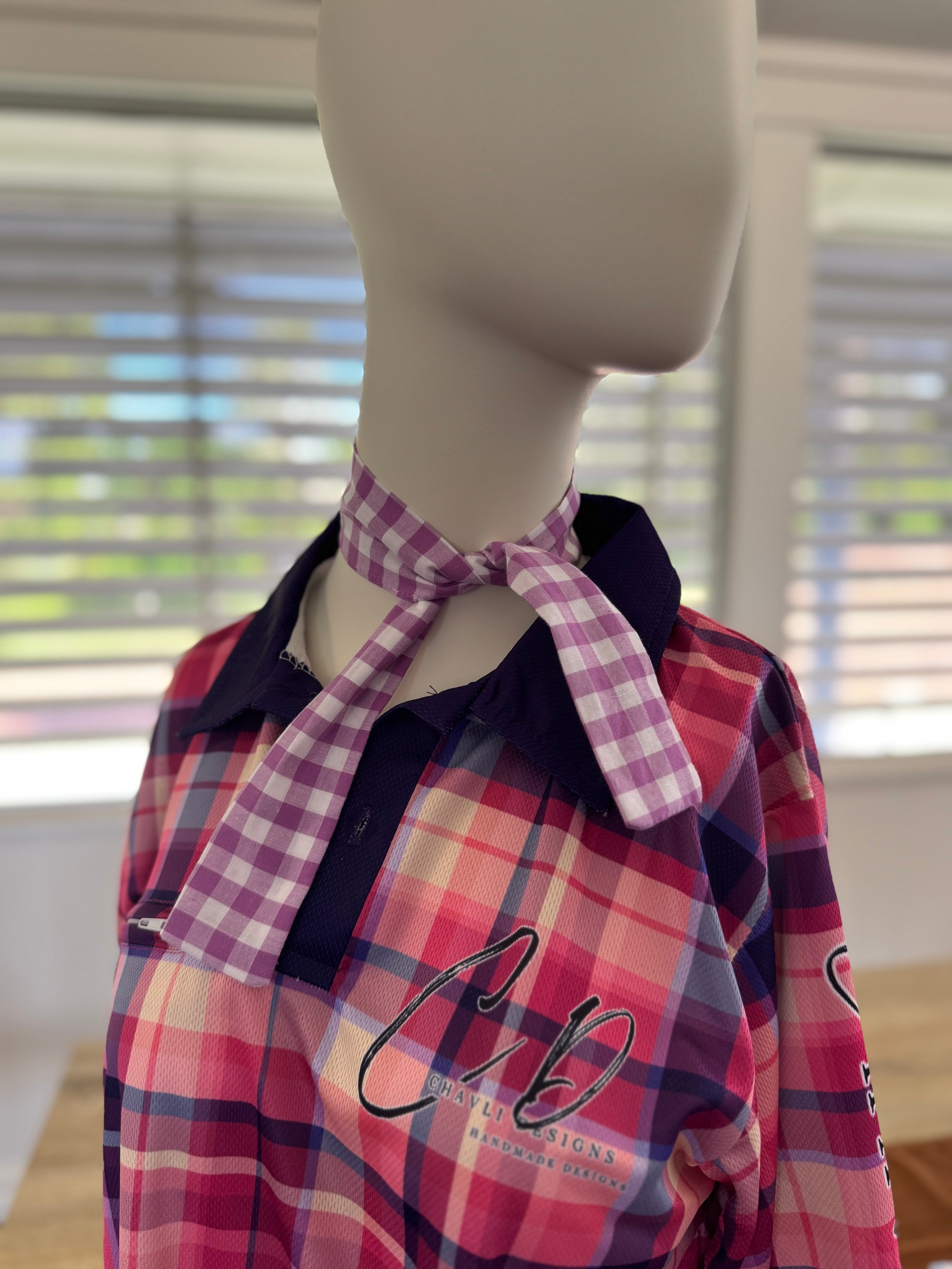 Purple Check Neck Tie