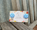 Fabric Blue Large Spot Earring