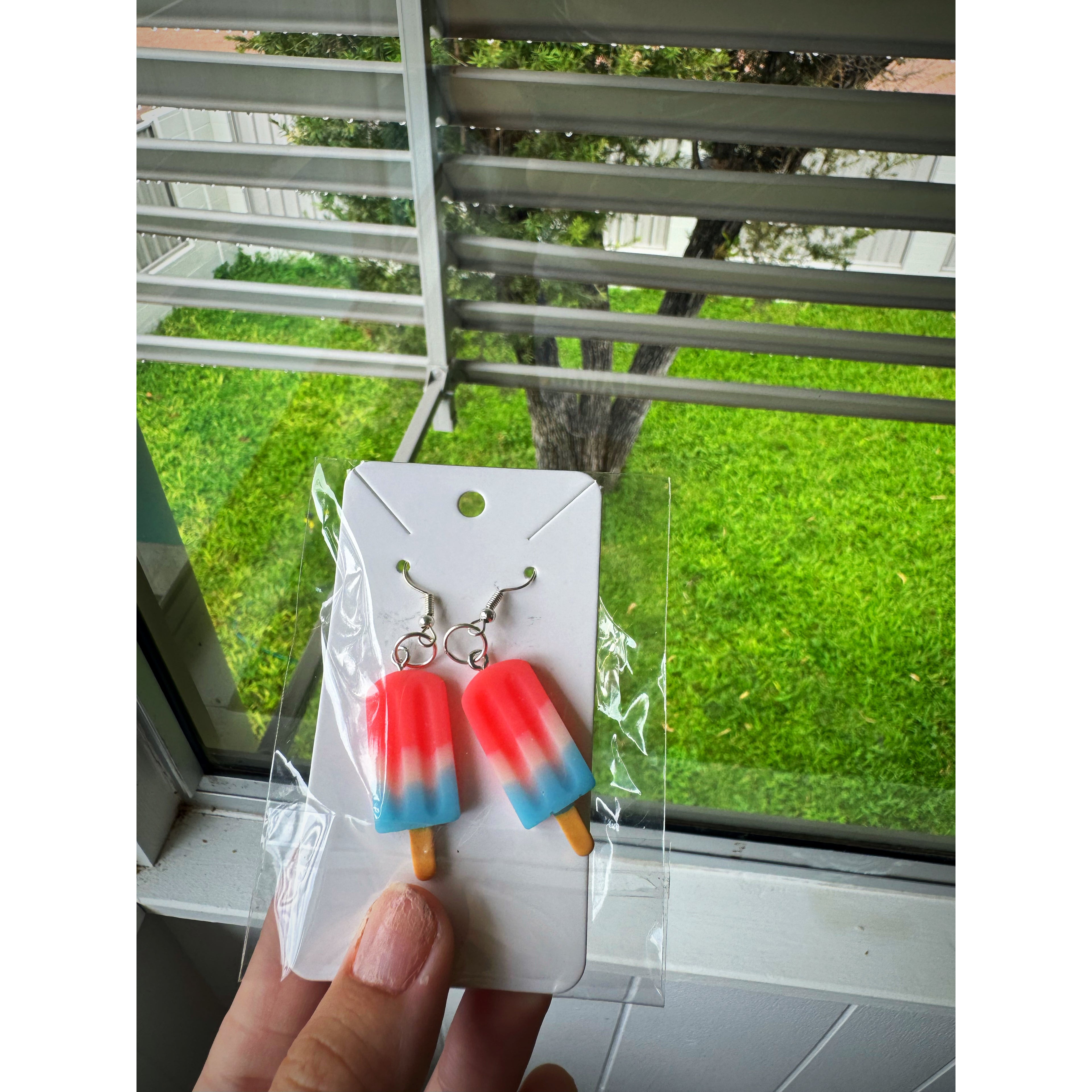 SIlver Red,White and Blue Icy Pole