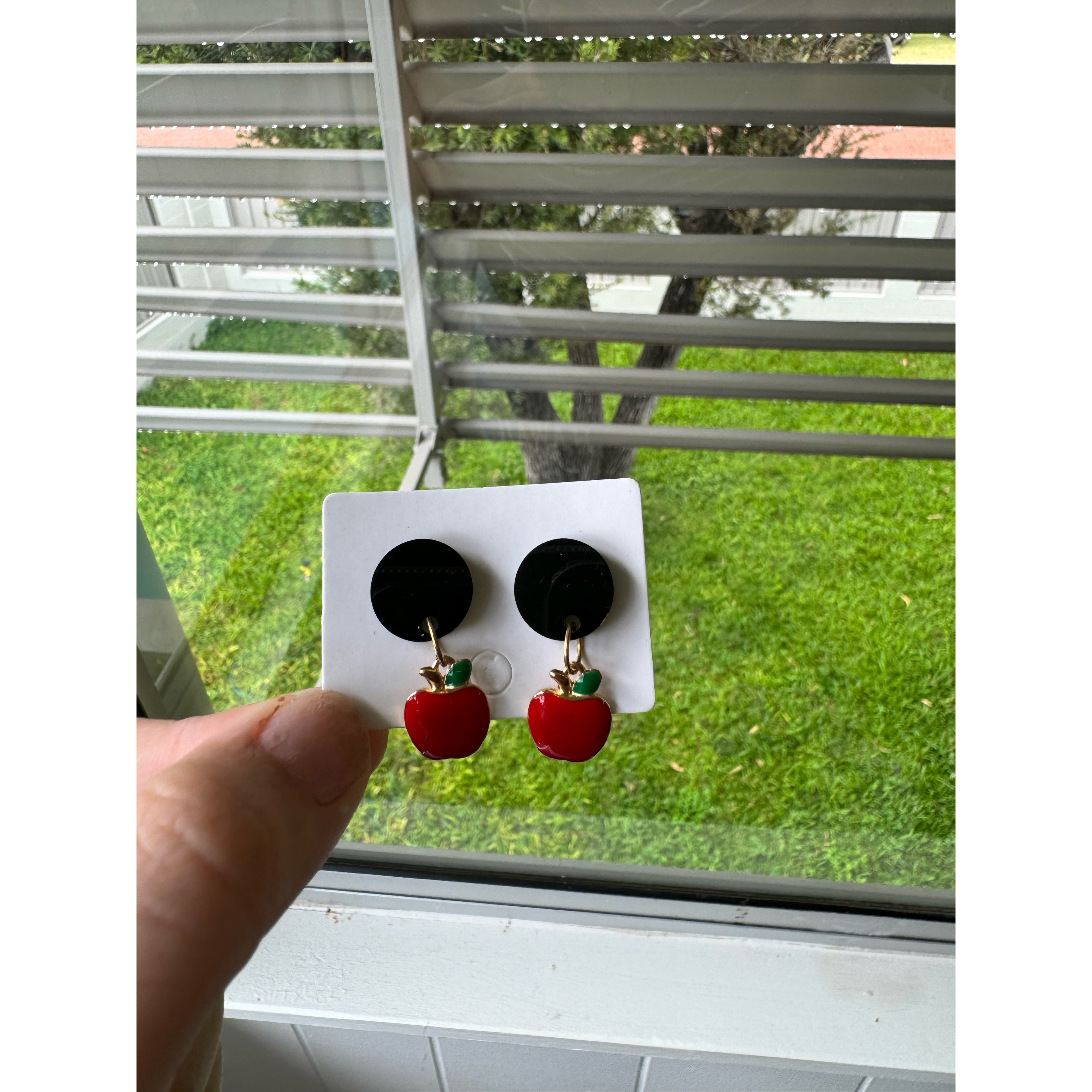 Black with Apple Dangle