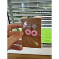 Glitter with Pink Donut Dangle