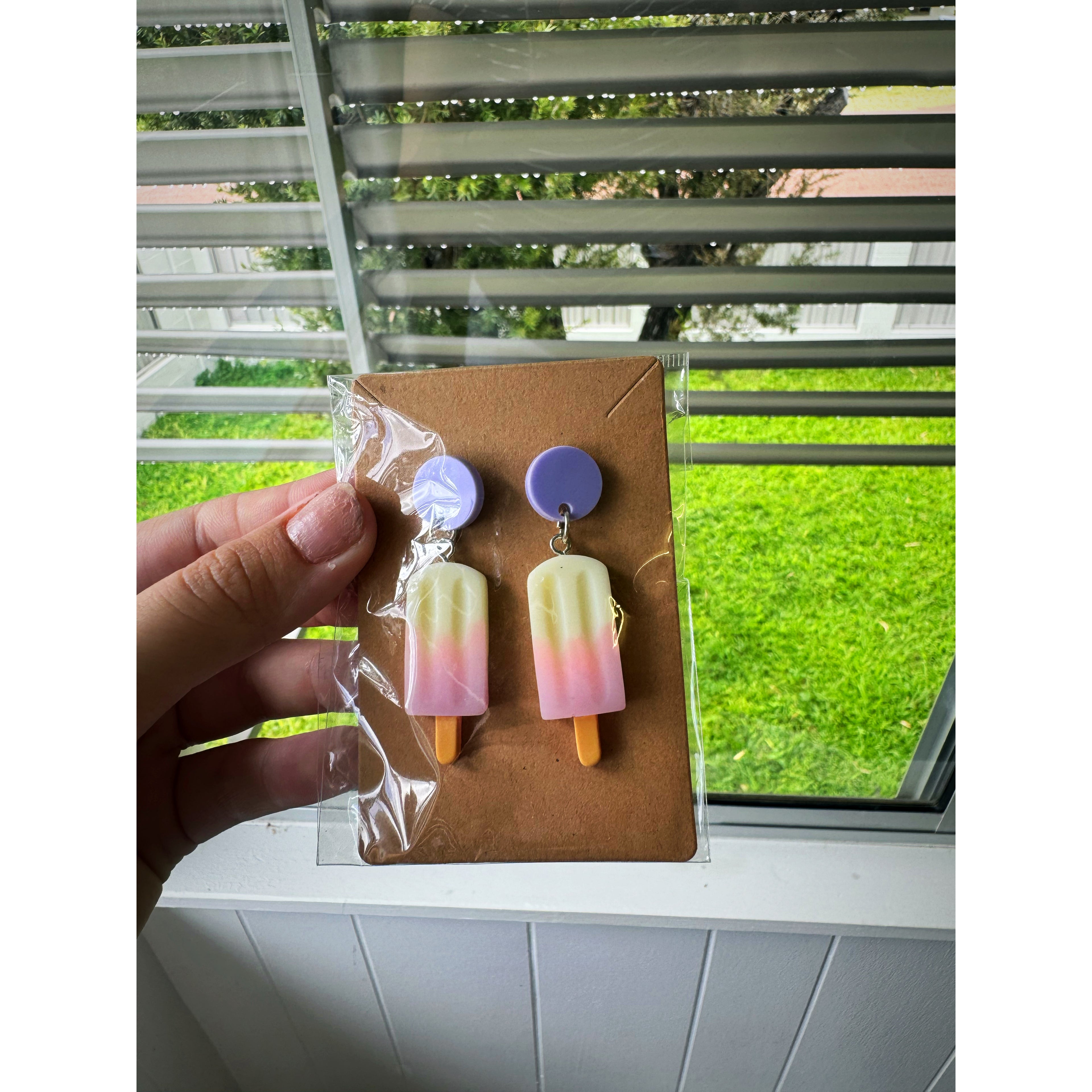 Purple with Yellow,Pink and Purple Icy Pole